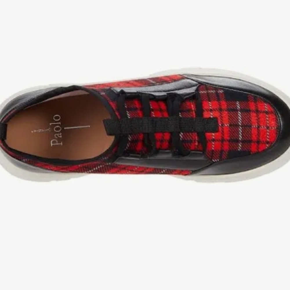 Size 10 Plaid Paolo Slip on Sneakers
